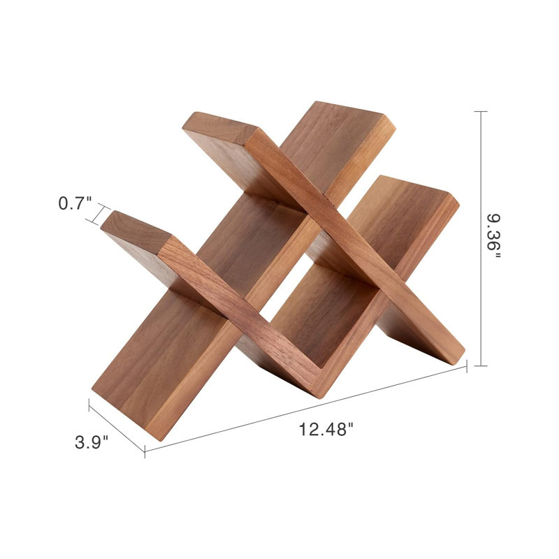Leupp Tabletop Wine Bottle Rack Brown