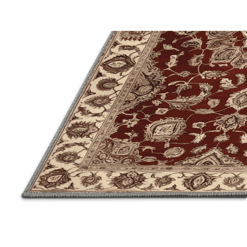 Machine Washable Persian Gray Area Rug, Rectangle 2' x 3'