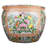Floral Asian Design Cachepot Planter with Rose Medallion Painting-2035855466
