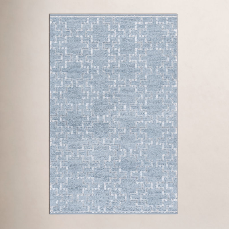 Hand-Woven Geometric Outdoor Rug, 9'-0" X 12'-0" Rectangle
