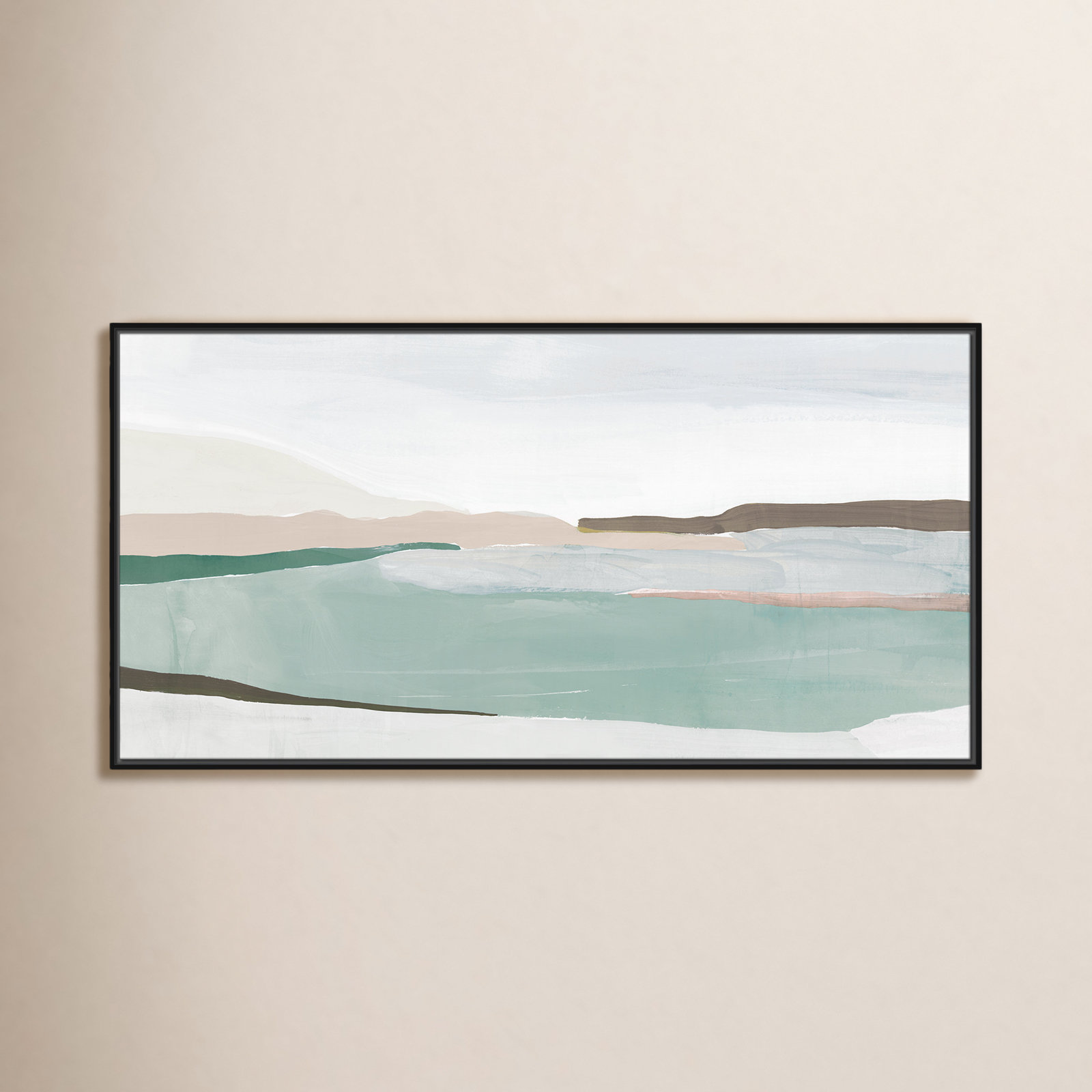 Kerala "Sole of the Land II" Print, 25.5" H x 49.5" W x 2" D, Black