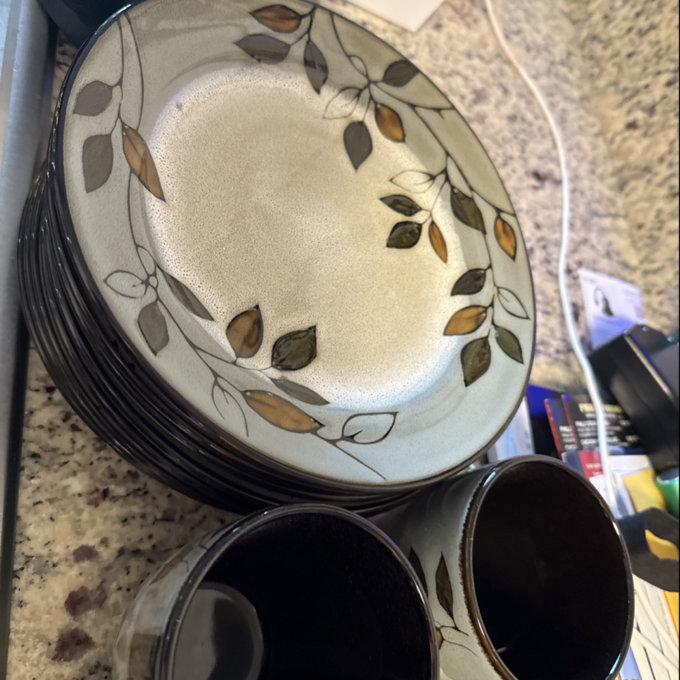 Pfaltzgraff 5136396 Service De Table Motif Feuilles Rustiques