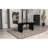 Houston Black Rectangular Double Pedestal Dining Table