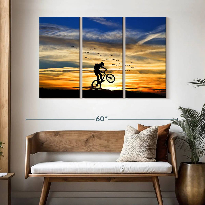 Silhouette de bicyclette, H 32 po x l 50 po