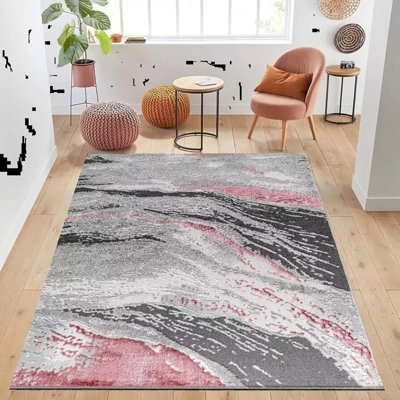 Abstract Shaggy Area Rug