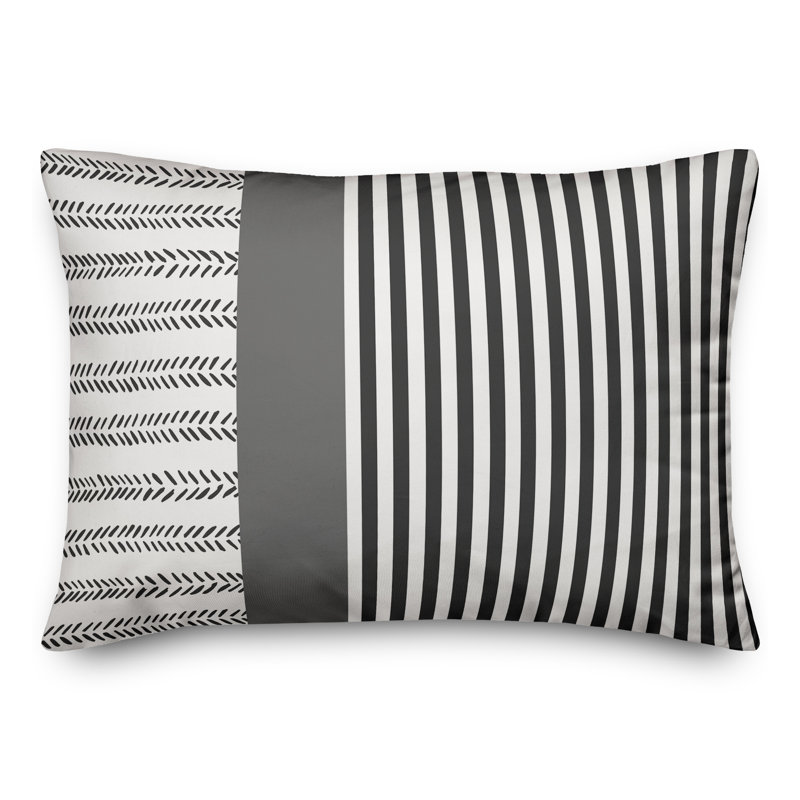 Housse et insert de coussin rectangulaire pour l'extérieur, gris