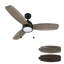 Ventilateur de plafond 52 pales 52 po avec chaîne à tirer et chaîne réversible avec lumière, tige verticale et garniture dorée