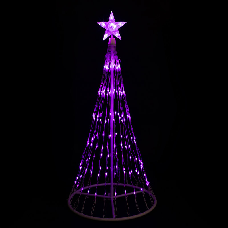Décoration d'extérieur à DEL, H 48 po x l 24 po x p 24 po, Mauve