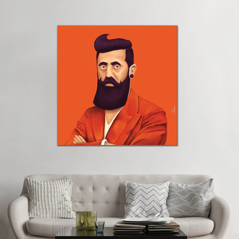 Benjamin Zeev Herzl, Wrapped Canvas, No Mat, 48" H x 48" W x 1.5" D