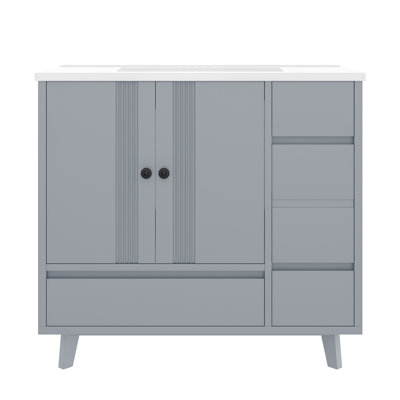 Meuble-lavabo 36 po avec lavabo en céramique