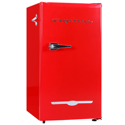 Frigidaire Pi. Réfrigérateur compact rétro avec compartiment refroidisseur, ouvre-bouteille latéral intégré