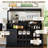 Farmhouse Coffee Bar Cabinet with Wine Rack, 47'' Coffee Bar Station with Power Outlet, Goblet Holder, 5 Hooks-766527101