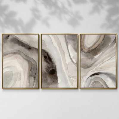 Stone Slices II - Toile encadrée multi-pièces