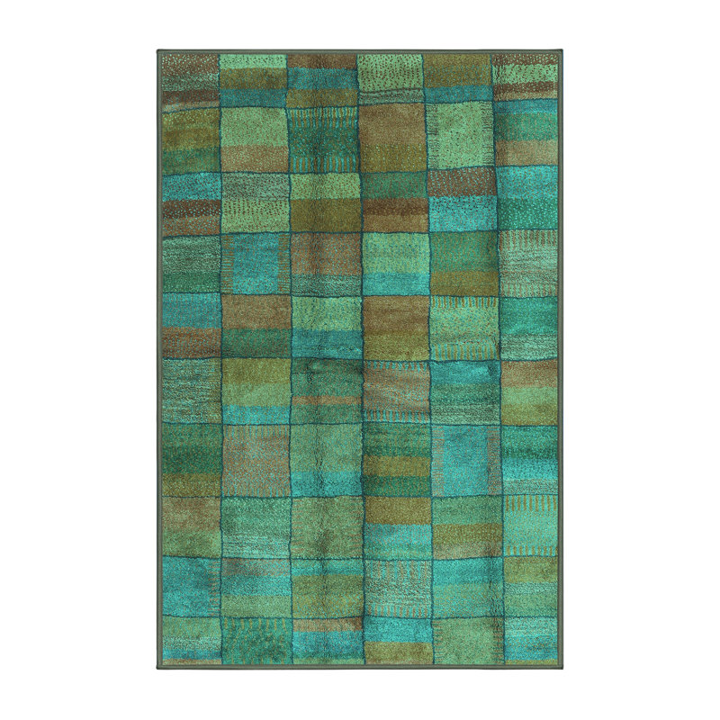Seith Performance Checkered Indoor Rug, Rectangle 2' x 3'