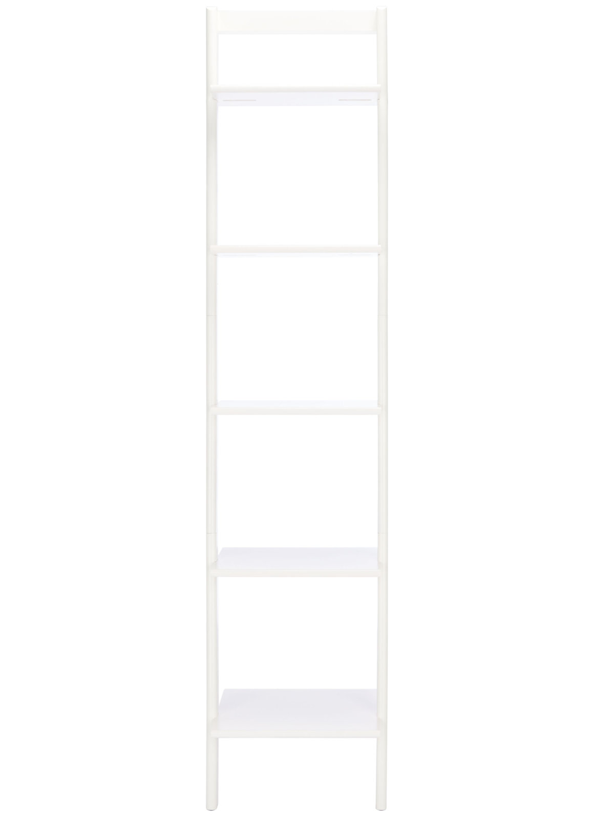 Joe Ladder Bookcase, 76" H x 17" W x 14" D, White