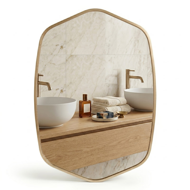 Miroir de salle de bain Siciliano, Or brossé