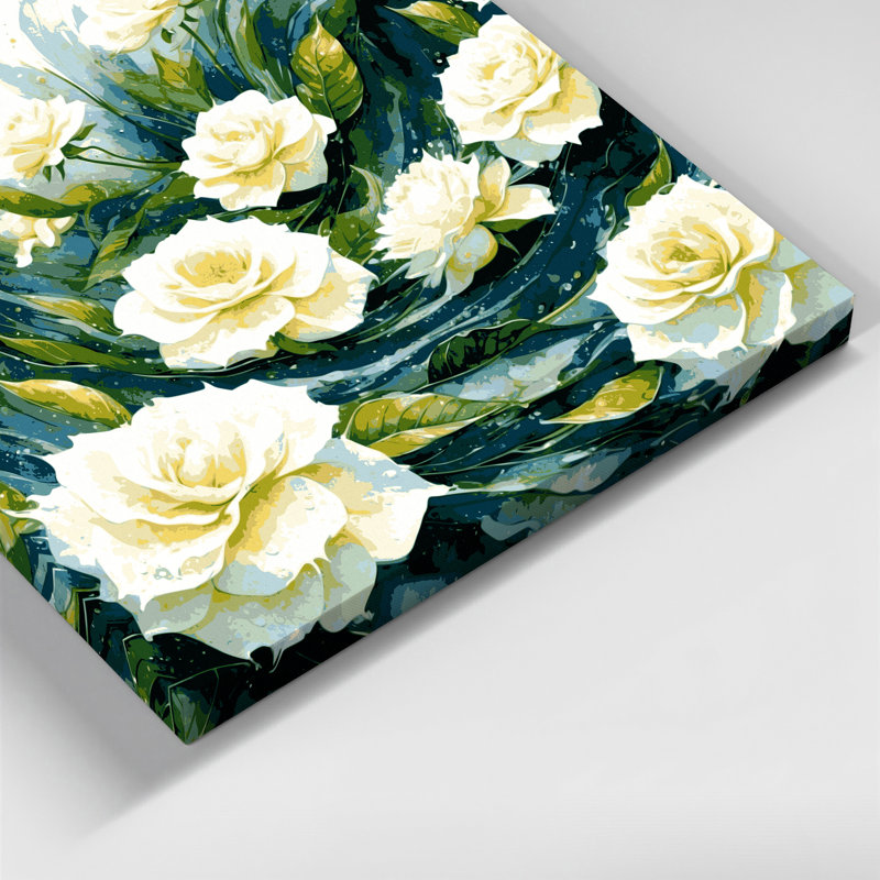 Botanical Gardenias Beige Canvas Wall Art, 16" H x 20" W