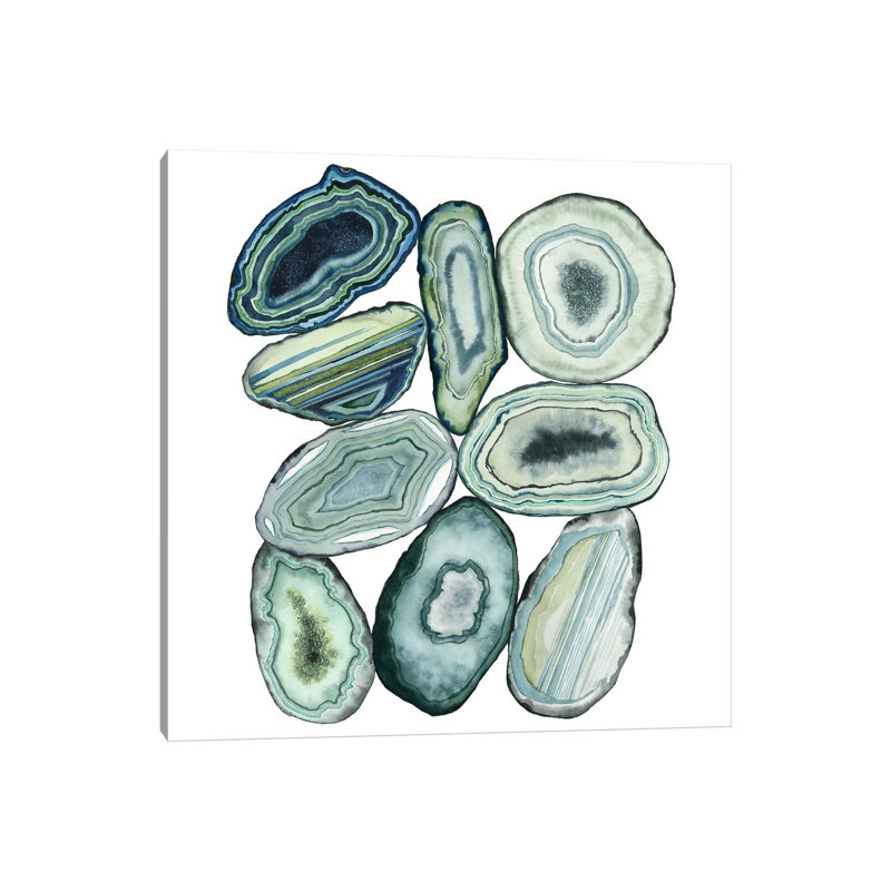 Stacked Agate II by Grace Popp - Wrapped Canvas Painting, 30.48 cm H x 30.48 cm W