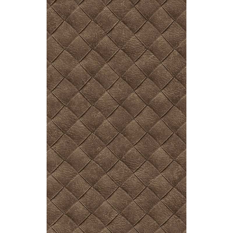 Acherby 33' L x 21" W Metallic 3D Embossed Wallpaper Roll, Brown