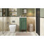 Ensemble de meuble-lavabo sur pied 16 po avec lavabo en céramique, ensemble de meuble-lavabo simple autoportant avec porte à fermeture douce, tablette réglable, style français, pieds pleins