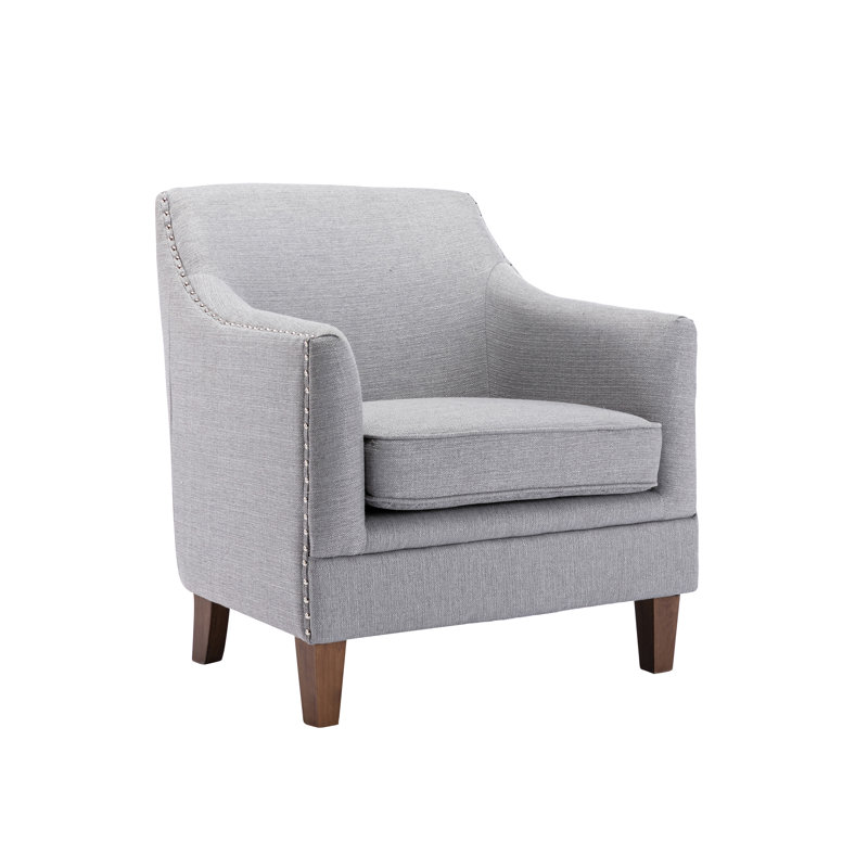 Fauteuil de 30,3 po de largeur Toisha, Mélange de polyester gris