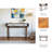 Modern Mango Wood & Travertine Console Table With Open Shelf And Sleek Curved Design