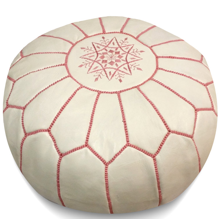 Cherise Moroccan Leather Pouf