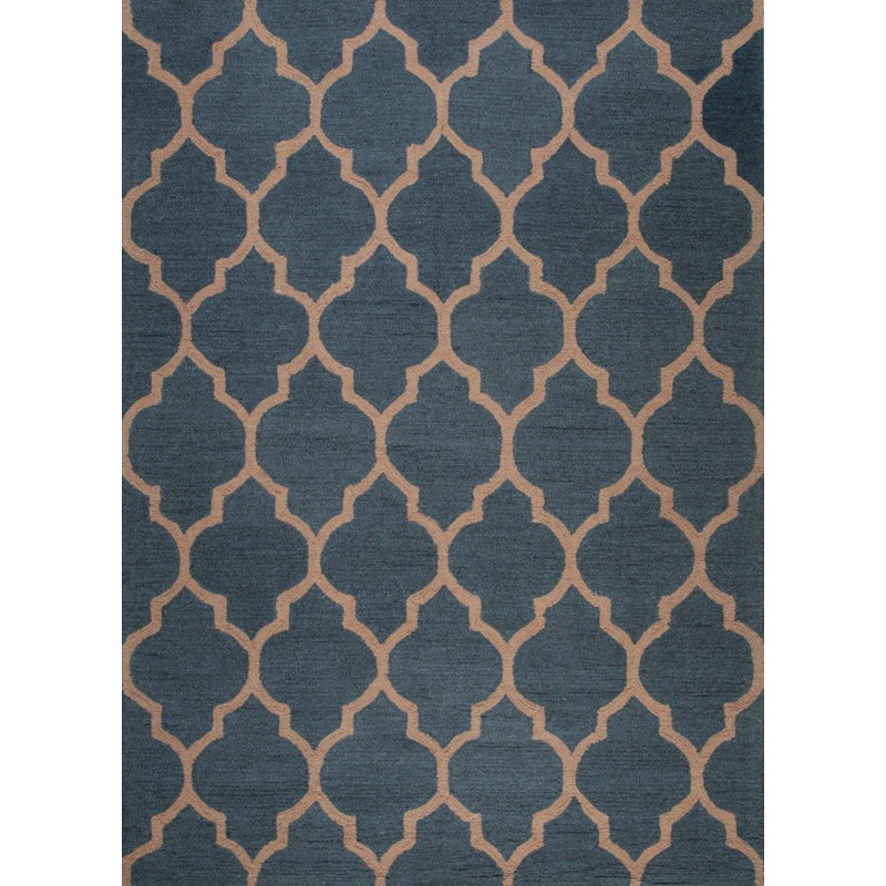 Tapis gris touffeté à la main Creon Midnight