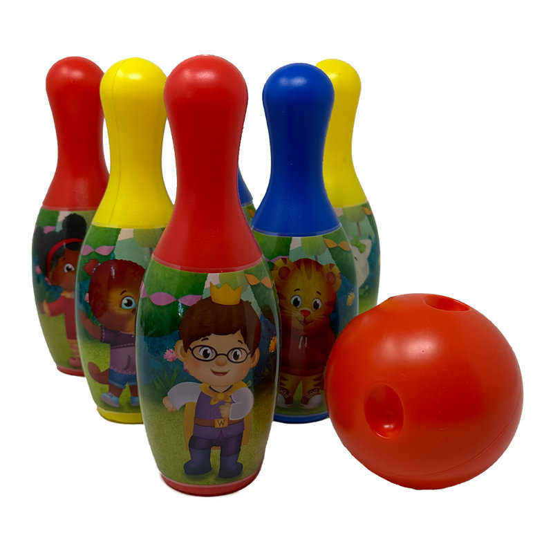 Mini jeu de quilles Daniel Tiger's Neighbour inoxydable (6 quilles + 1 balle)