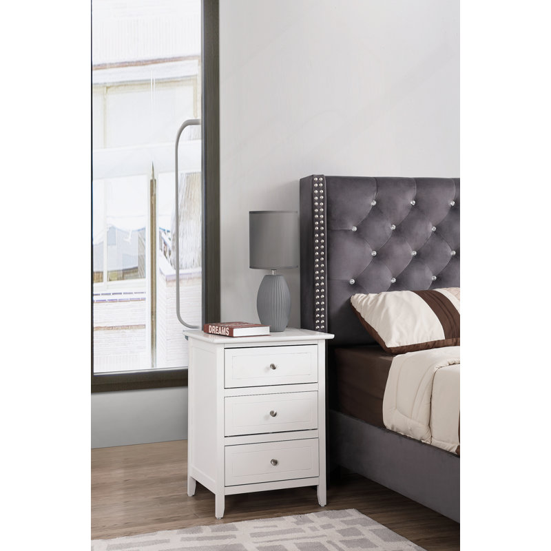 Table de chevet transitionnelle blanche polyvalente, Blanc