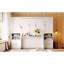Lit escamotable double pleine grandeur avec placard, tiroirs et tablettes, blanc-1068891017-1068891014