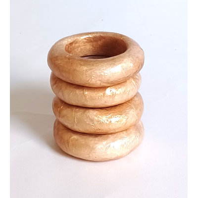 Baked Capiz Set Of 4 Napkin Rings