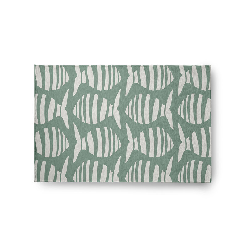 Tapis sauge à tissage plat Loreto, Rectangle 2 pi x 3 pi