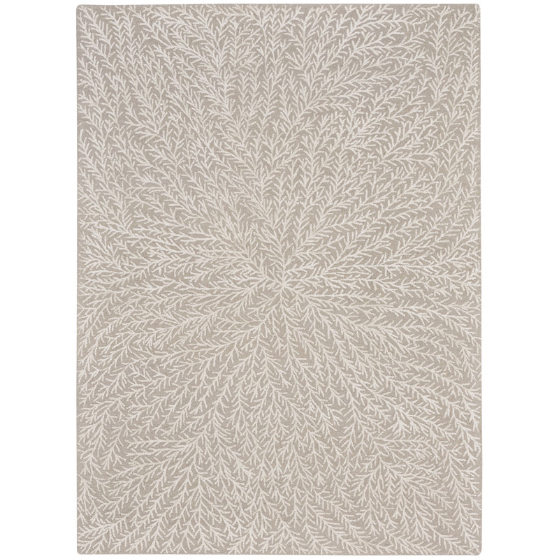 Donell Handmade Wool Floral Area Rug, Rectangle 9'9" x 13'9"