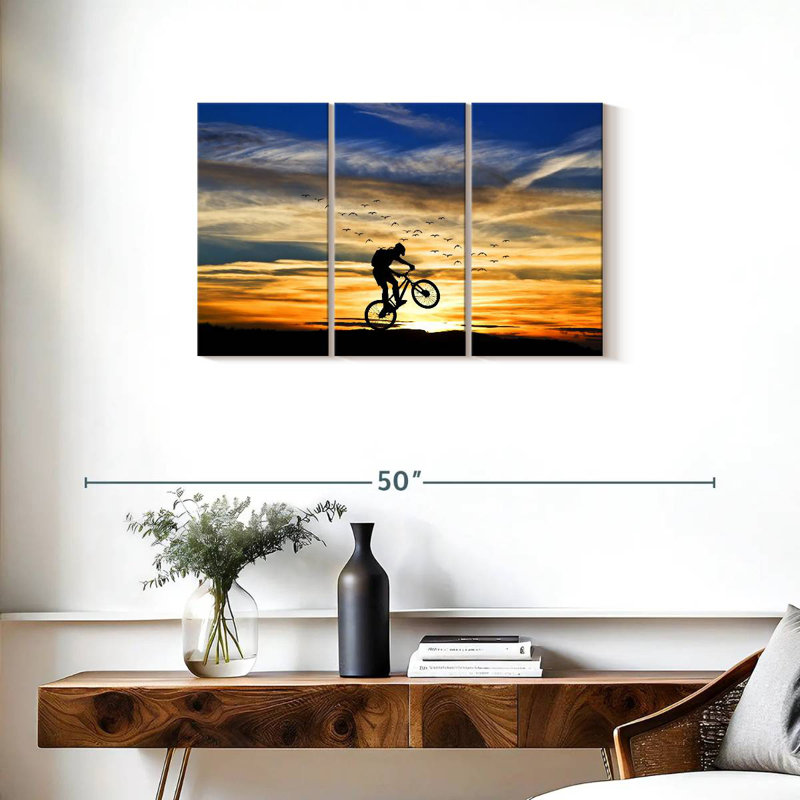 Silhouette de bicyclette, H 20 po x l 33 po