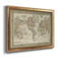 Carte du monde de Mitchell - impression sur toile encadrée