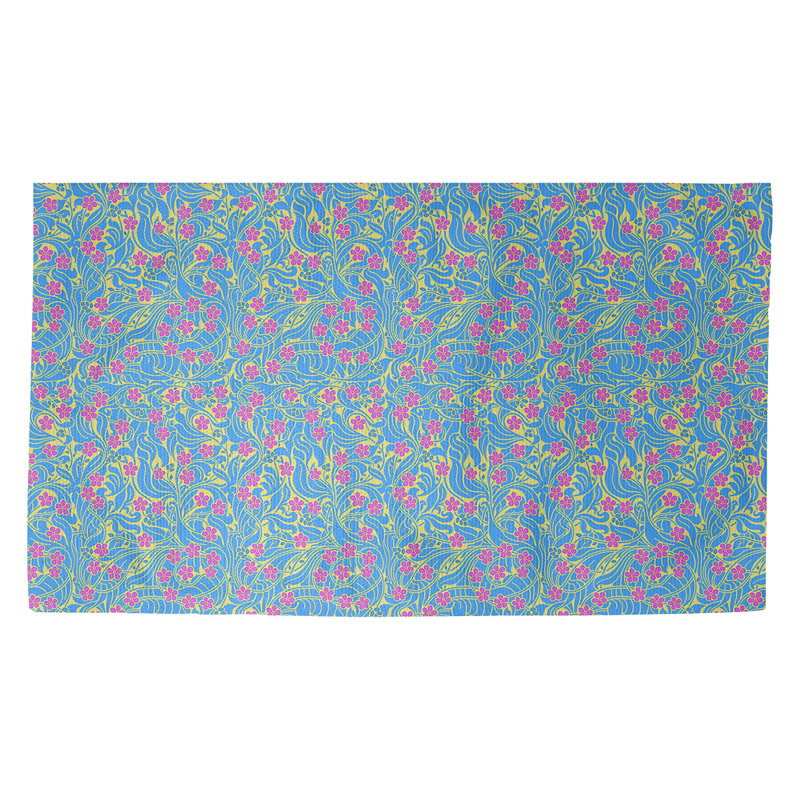 Avicia Floral Indoor Doormat, Rectangle 5'2.5" x 7'2"