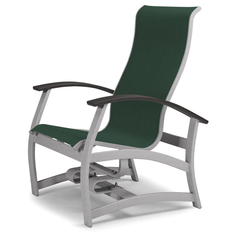 Belle Isle Outdoor Swivel Lounge Chair, Classic Graphite P30, Forest Forest Green 22D Sunbrella®, Gloss White