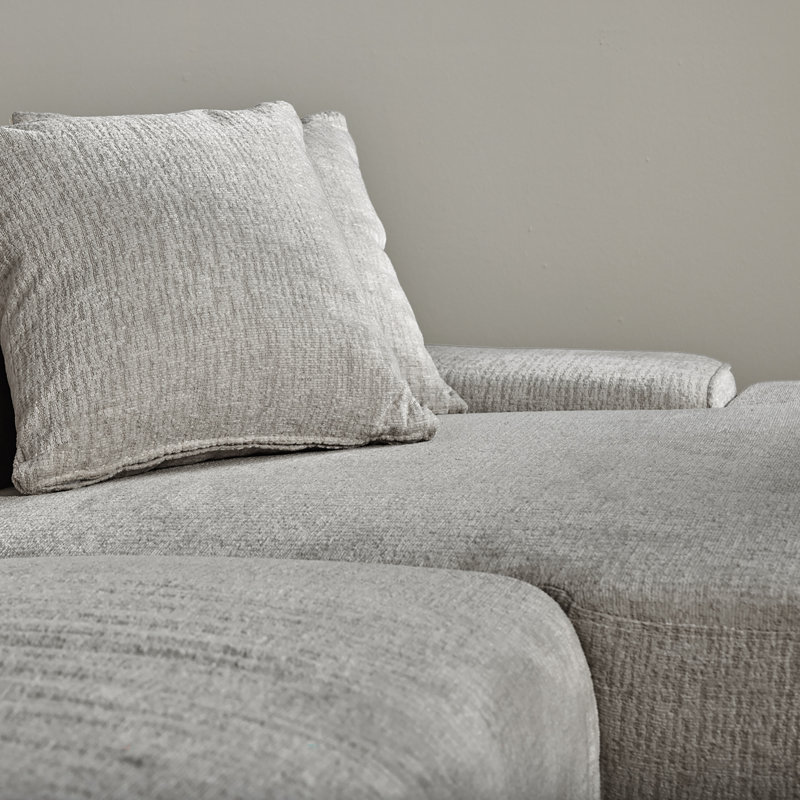 Charee 4 Seater Corner Sofa , Right Hand Facing, Gray Boucle