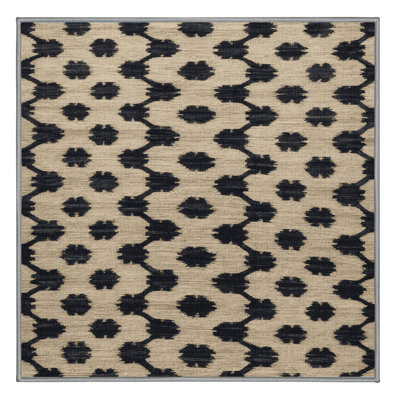 Machine Washable Art Deco Brown Area Rug