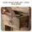 Rustic Glass-Door Narrow Cabinet, Three Drawers