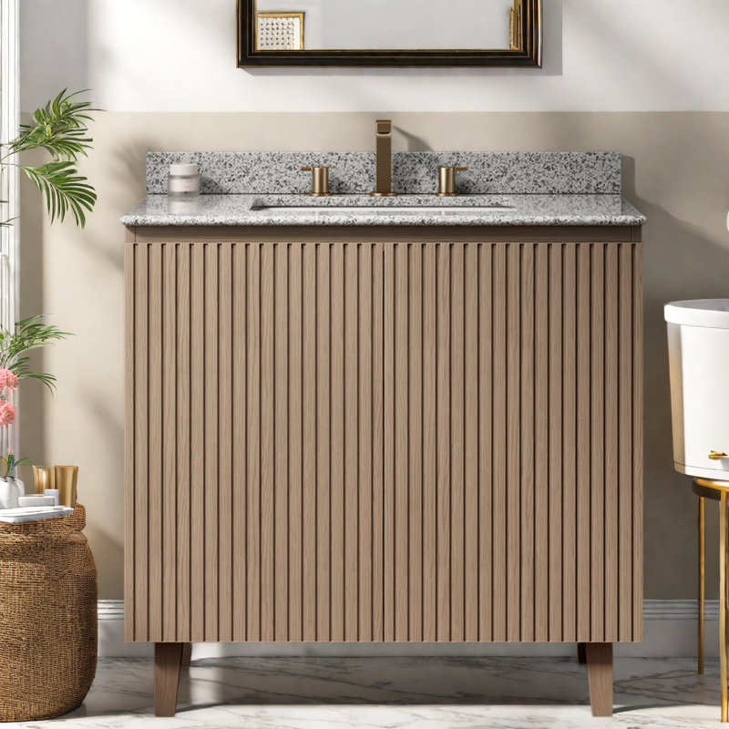 Freestanding Standard With Granite Top, 35.83