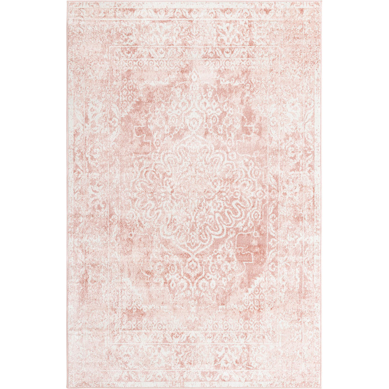 Tapis contemporain Contemporary Ostby rose, Rectangle 6 pi x 9 pi