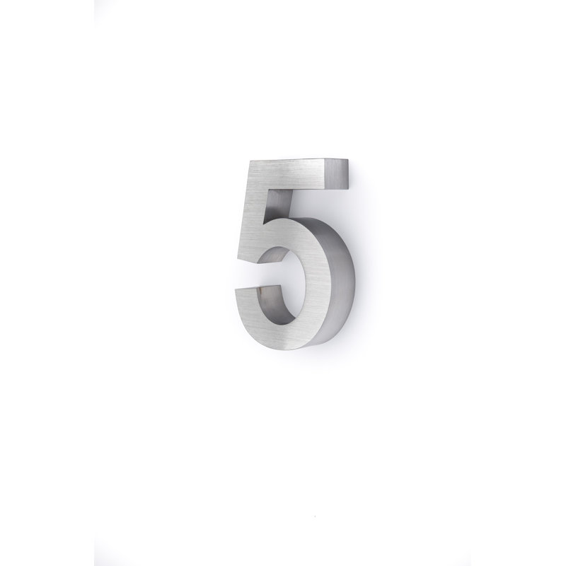 6'' H Stainless Steel House Number, 5