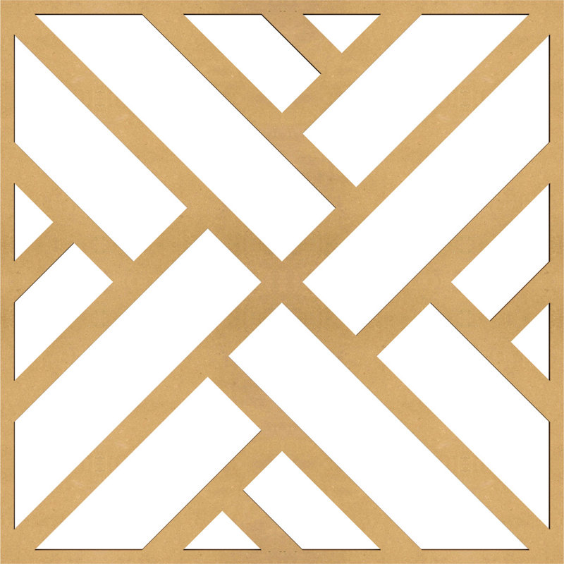 Panneaux muraux décoratifs en bois Killeen, Aulne, H 11 3/8 po x l 11 3/8 po x P 1/4 po
