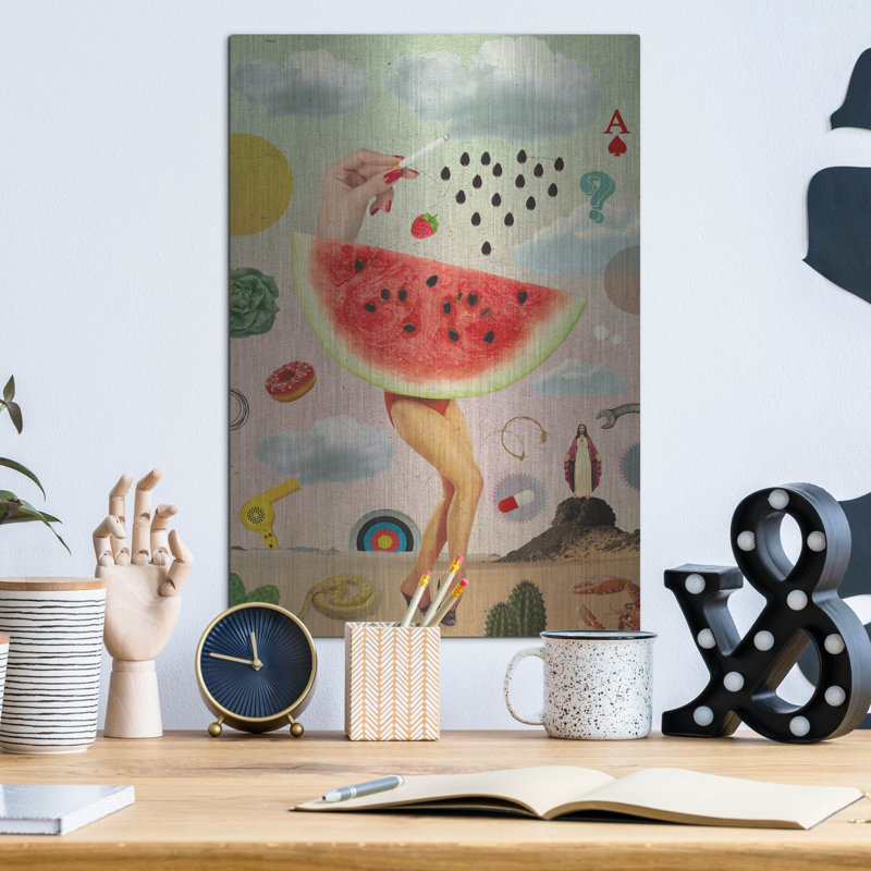 «Juice» par Elo Marc, Walart en métal, H 16 po x l 12 po