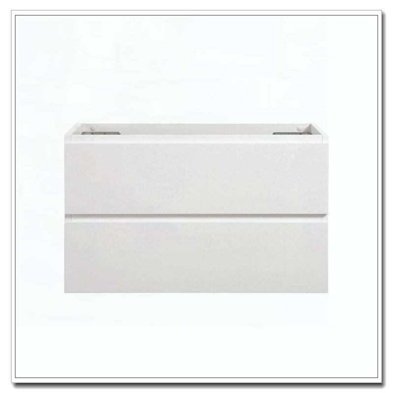 Armoire murale avec deux tiroirs préassemblés, Blanc