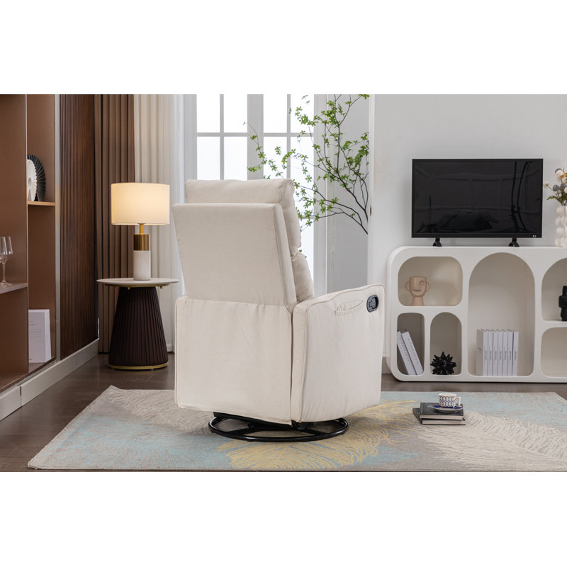 Fauteuil inclinable et pivotant, Lin beige