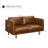 57.09'' Genuine Leather Loveseat Sofa with removable cushions-70411189