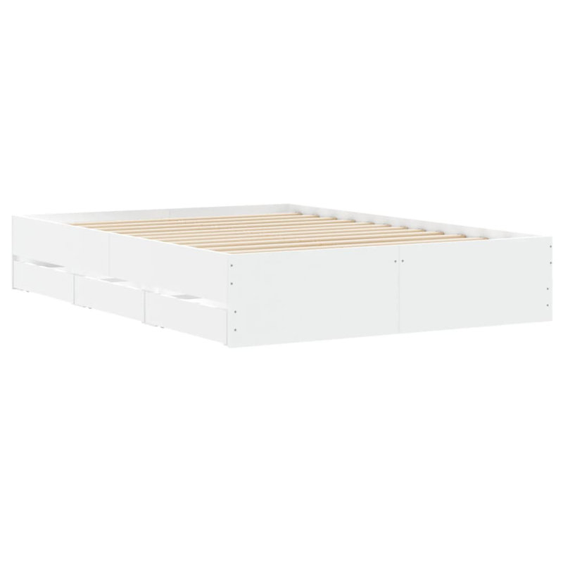 Normia Bed, Small Double ( 120 x 190 cm), White